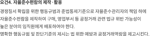 요건4. 자율준수편람의 제작·활용